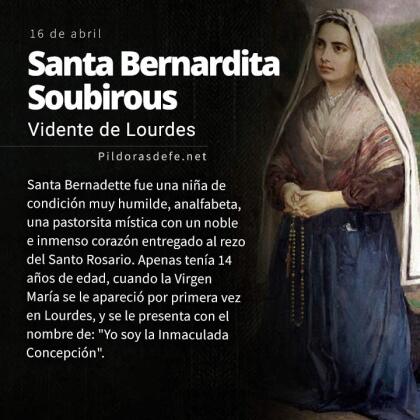 Santa Bernadette Soubirous Santa Bernardita Vidente De Lourdes