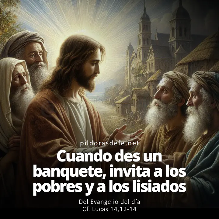 Evangelio del día, Lucas 14,12-14: Cuando des un banquete, invita a los pobres y a los lisiados