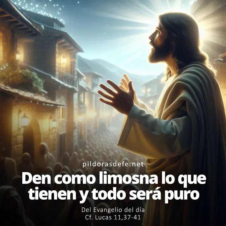 Evangelio del día, Lucas 11,37-41: en como limosna lo que tienen y todo será puro