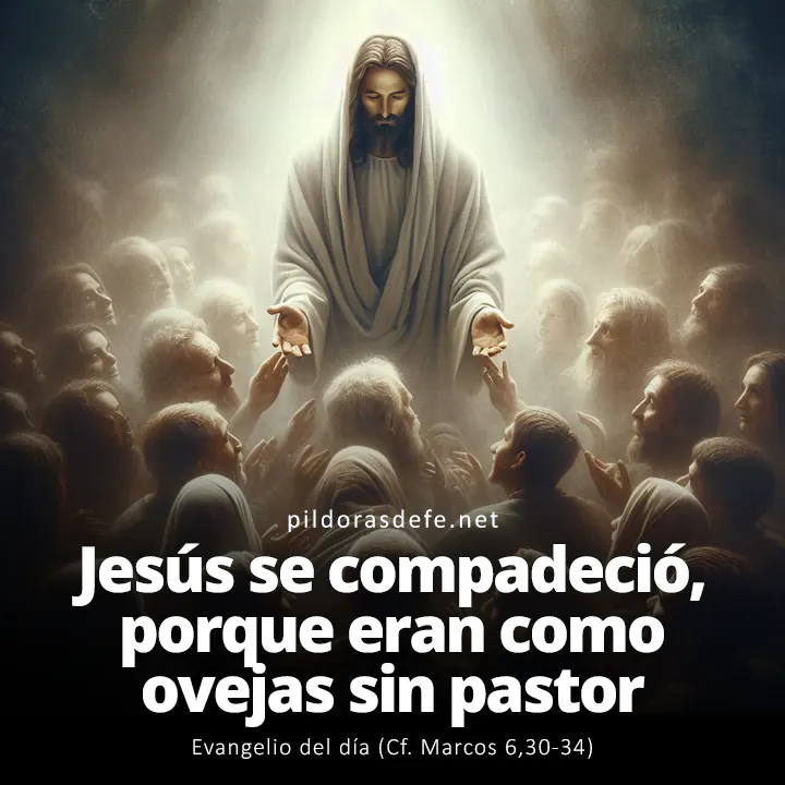 Evangelio del día, Marcos 6,30-34: Jesús se compadeció, porque eran como ovejas sin pastor