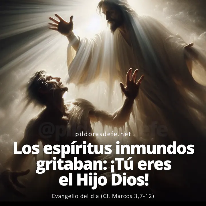 Evangelio del día, Marcos 3,7-12: Los espíritus inmundos se tiraban a sus pies, gritando: ¡Tú eres el Hijo de Dios!