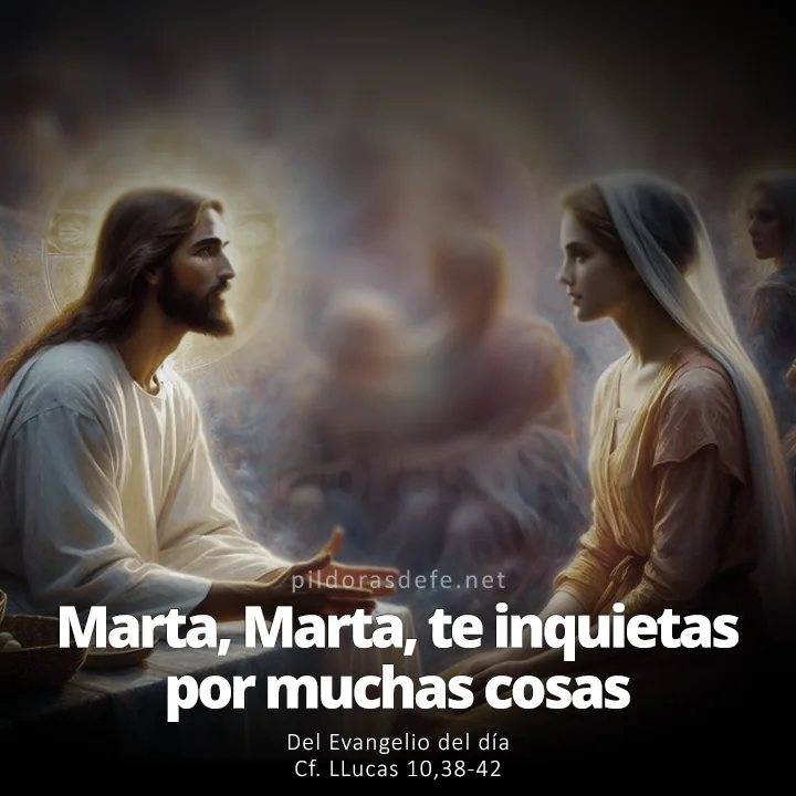 Evangelio del día, Lucas 10,38-42: Marta, Marta, te inquietas por muchas cosas... María eligió la mejor parte