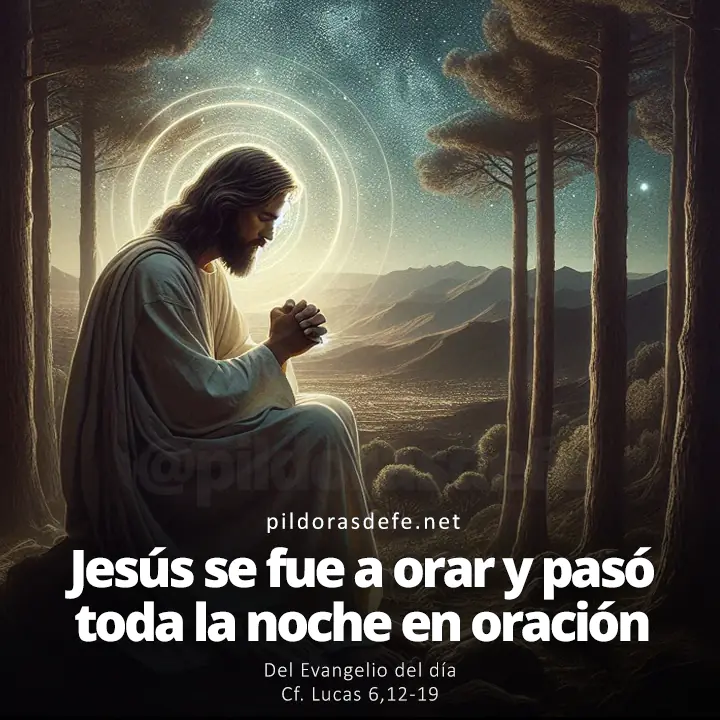 Evangelio de hoy Lucas 6,12-19: Se fue a la montaña a orar y pasó toda la noche en oración