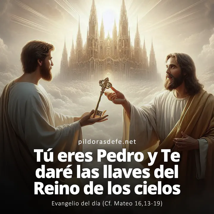 Evangelio del día, Mateo 16,13-19: Tú eres Pedro y Te daré las llaves del Reino de los cielos