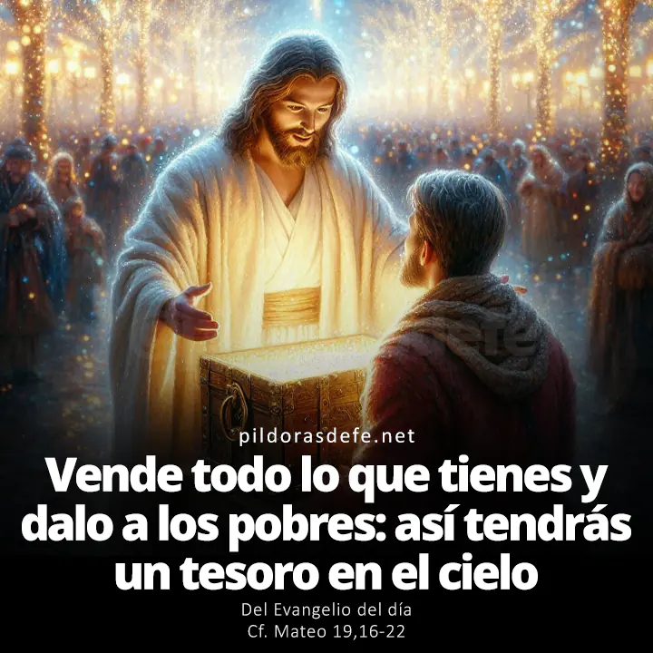 Evangelio de hoy Mateo 19,16-22: Vende todo lo que tienes y dalo a los pobres