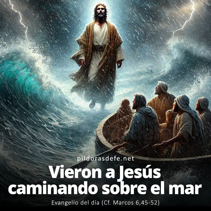 Evangelio del día, Marcos 6,45-52: Vieron a Jesús caminando sobre el mar y pensaron que era un fantasma.