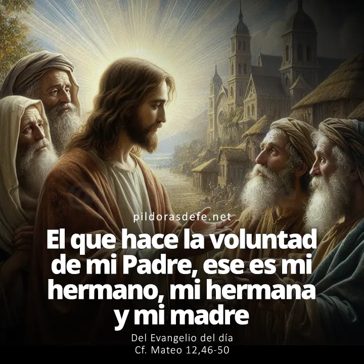 Evangelio del día, Mateo 12,46-50: El que hace la voluntad de mi Padre, ese es mi hermano, mi hermana y mi madre