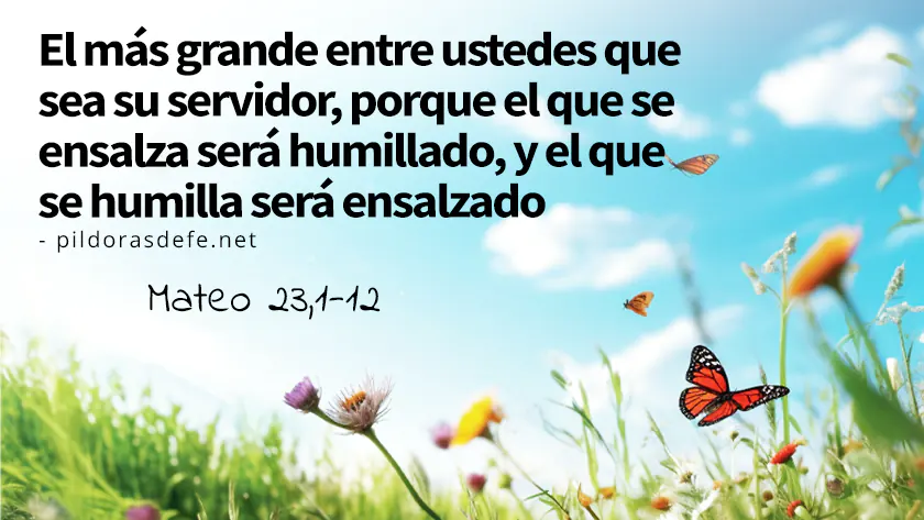 Cita Bíblica para el Evangelio de hoy, Mateo 23,1-12: El más grande entre ustedes que sea su servidor