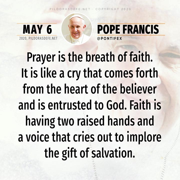 Pope Francis´ words of reflection for May 6