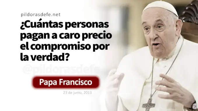 El que pierda su vida por mi Papa Francisco Marcos     Cita Biblica   