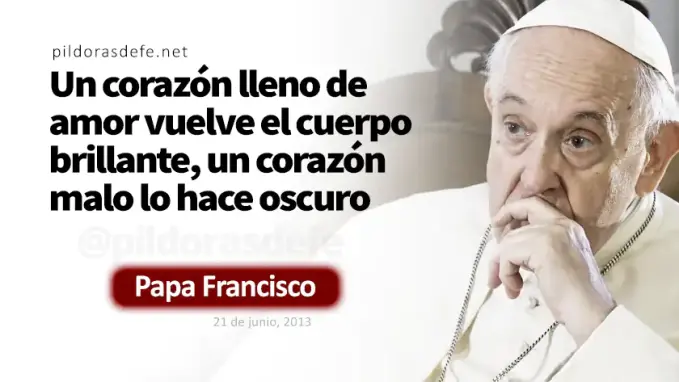 Lo que sale dentro lo hace impuro Papa Francisco Marcos    Cita Biblica   