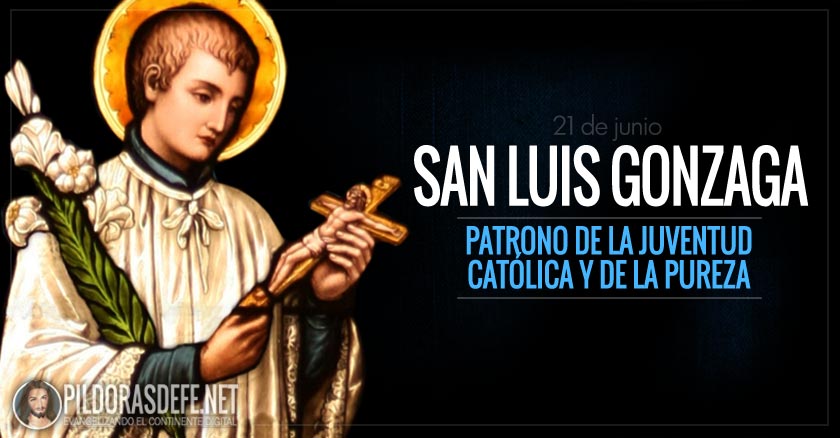 san luis gonzaga patrono de la juventud catolica y de la pureza