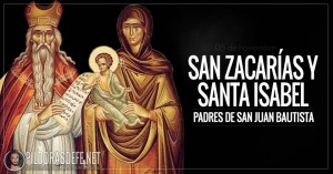 San Zacarías y Santa Isabel. Padres de San Juan Bautista