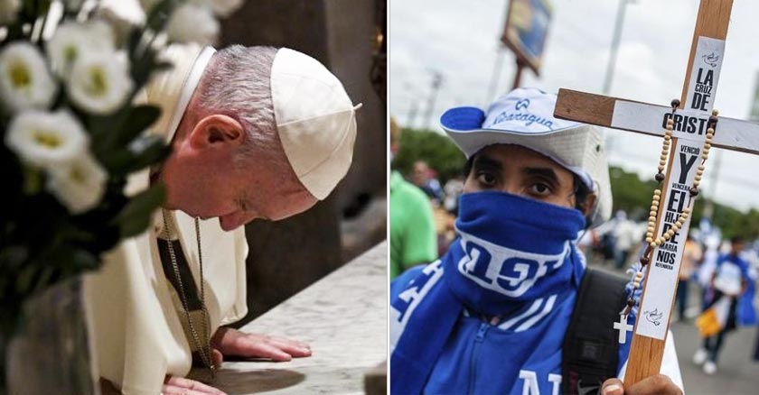 papa francisco orando por nicaragua protestas daniel ortega