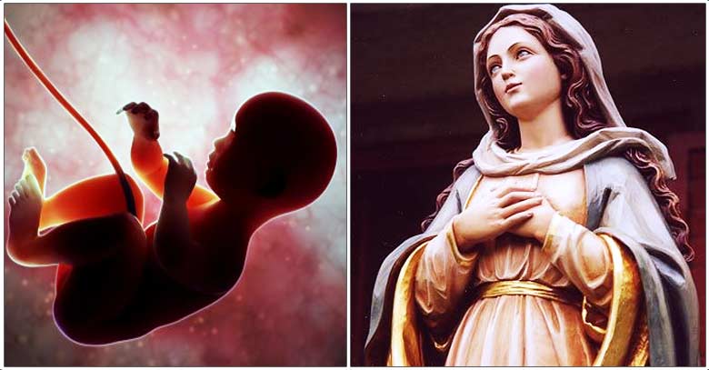 bebe en utero vientre materno virgen maria oracion contra aborto